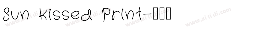 Sun Kissed Print字体转换